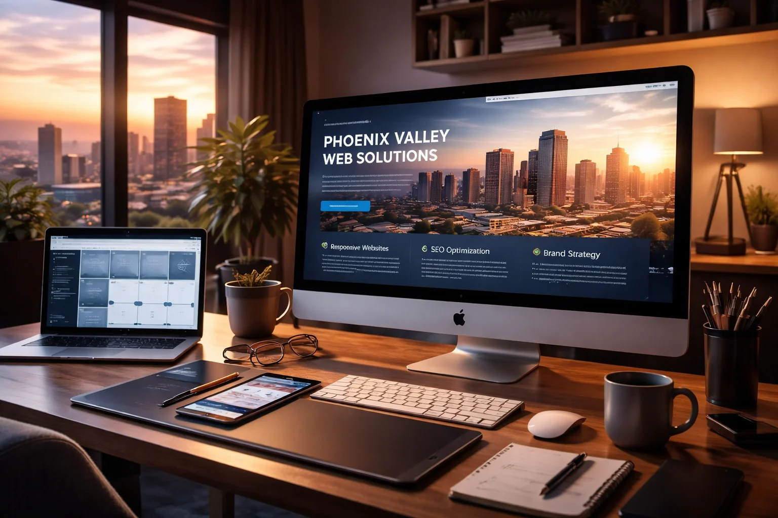 Professional web design and SEO workspace serving Phoenix Valley businesses