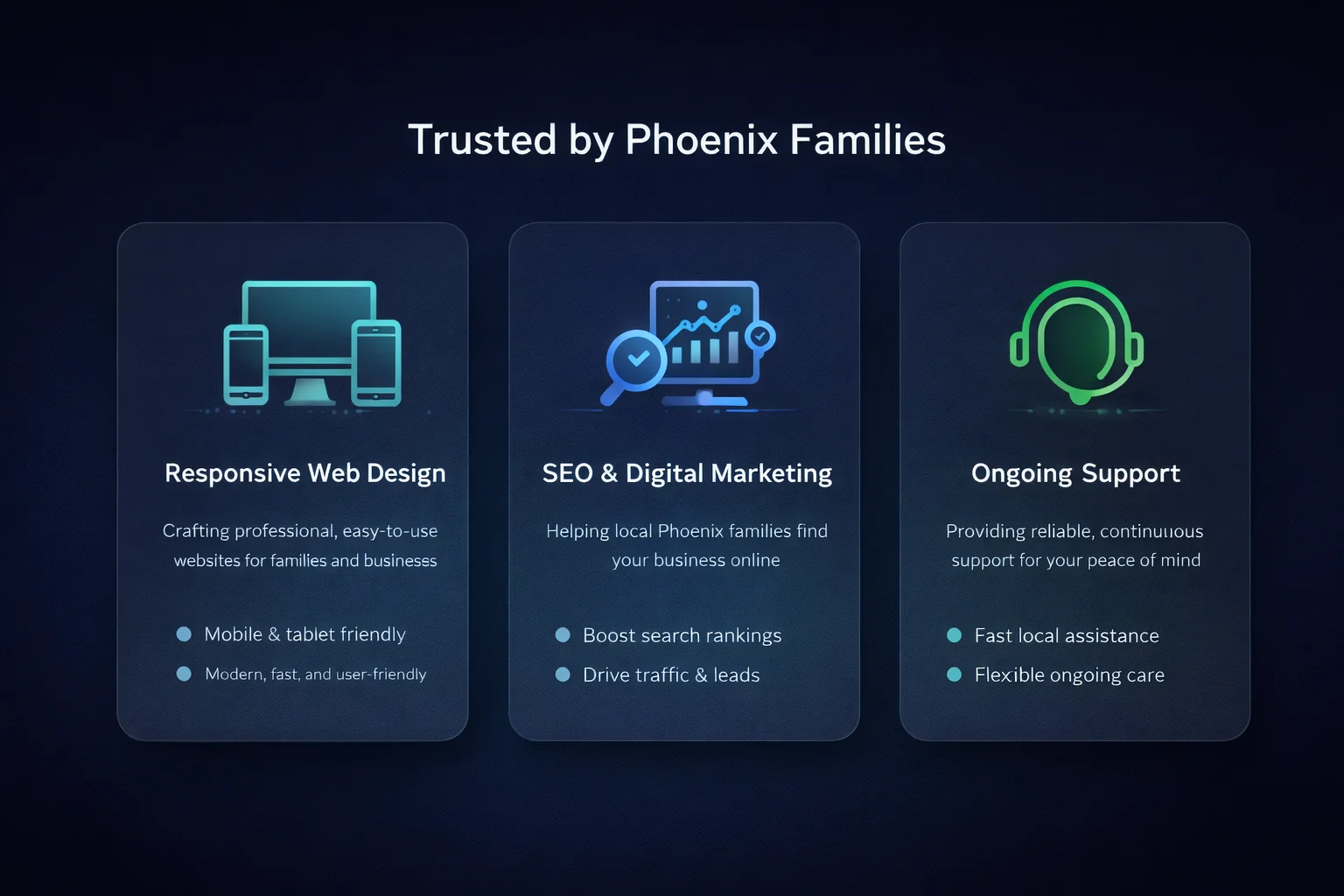 Business-first website strategy and modern digital design for Phoenix Valley companies